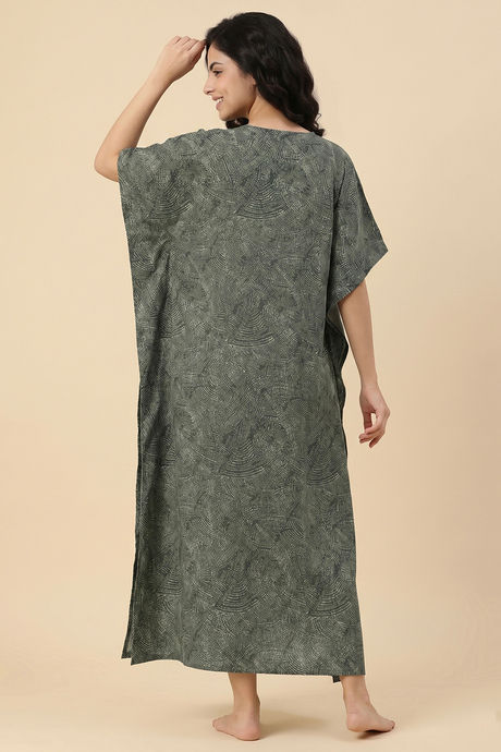 Zivame Woven Loungewear Dress - Sea Form — image 4